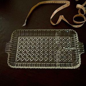 Vintage crystal trays with handles